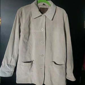 St John's Bay Medium tan suede jacket